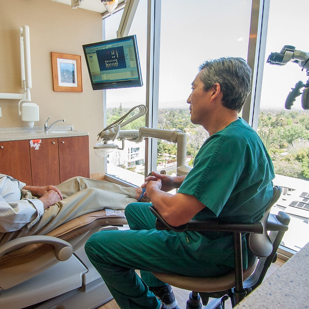 Dr. Matthew talking to patient